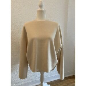 Antonio Melani X Elizabeth Damrich Sweater Cream Drapey Boat Neck Large NWT